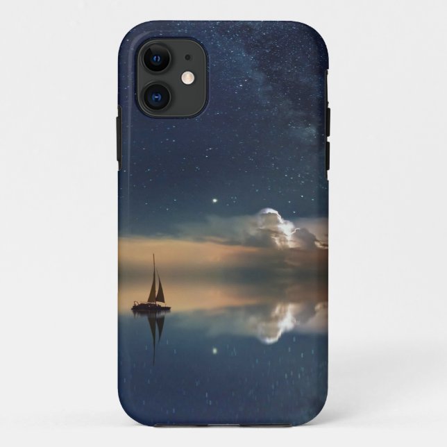 Capa Para iPhone 11 Velejando para as nuvens (Verso)