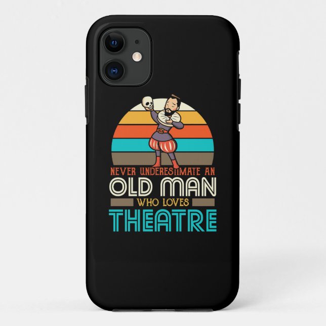 Capa Para iPhone 11 Velho Que Ama Teatro (Verso)