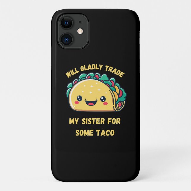 Capa Para iPhone 11 Venderia Minha Irmã por Tacos (Verso)