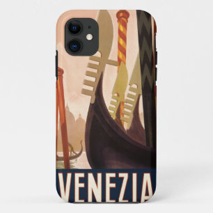 Capa Para iPhone 11 Veneza Itália Viagem Arte Gôndola Veneza Antiga