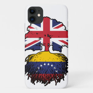 Capa Para iPhone 11 Venezuela Bandeira das Raízes da Árvore Britânica