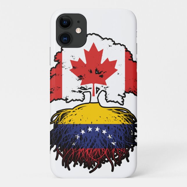 Capa Para iPhone 11 Venezuela Raízes venezuelanas canadenses (Verso)
