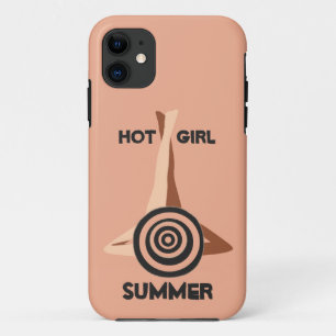 Capa Para iPhone 11 Verão de Garota Quente Areia de Pêssego