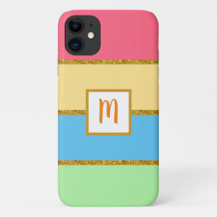 Capa Para iPhone 11 Verde Amarelo Cor-de-Rosa - Combinação de Cores