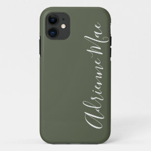 Capa Para iPhone 11 Verde-Chive Simplesmente Personalizado