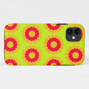 Capa Para iPhone 11 Verde limão Vermelho Laranja da Estrela Retroversa