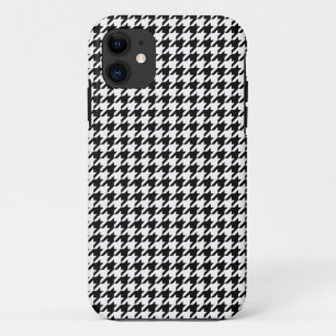 Capa Para iPhone 11 Verificação de houndstooth Clássico Branco Preto