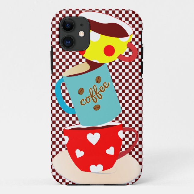 Capa Para iPhone 11 Verificações da ruptura de café (Verso)