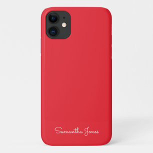 Capa Para iPhone 11 Vermelho Brilhante Mínimo Moderno Simples