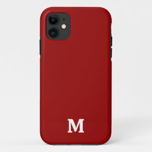 Capa Para iPhone 11 Vermelho Escuro Candy Maçã Cor Sólida