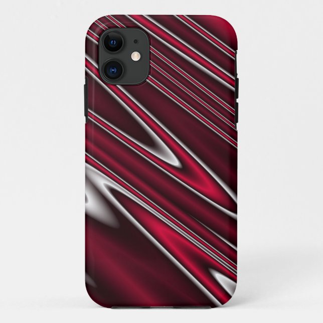 Capa Para iPhone 11 Vermelho ondulado (Verso)