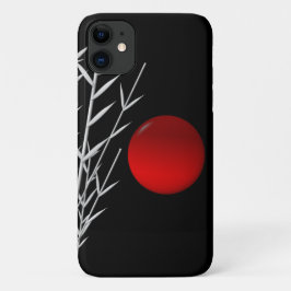 Capa Para iPhone 11 Vermelho-sol preto branco
