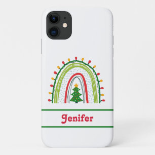 Capa Para iPhone 11 Vermelho Vermelho Vermelho Arco-Íris Personalizado