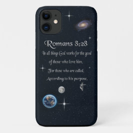 Capa Para iPhone 11 versículo bíblico cristão Romanos 8:28