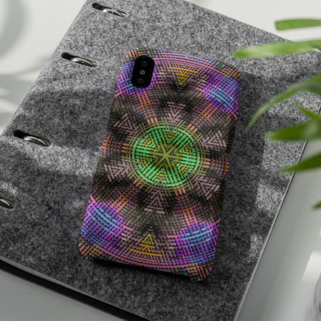 Capa Para iPhone 11 Véspera de Mandala Verde Rosa e Azul (Criador carregado)