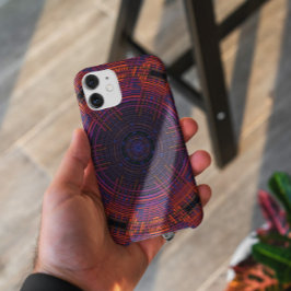Capa Para iPhone 11 Véspera Mandala Vermelho Laranja e Roxo
