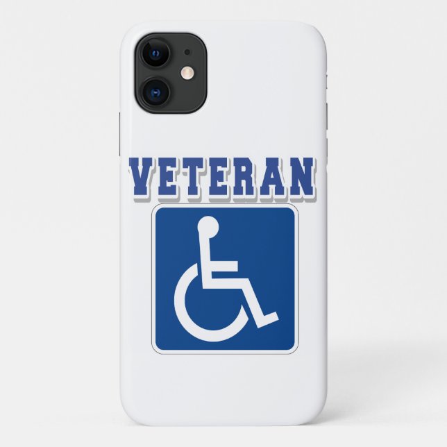 Capa Para iPhone 11 Veterano deficiente (Verso)