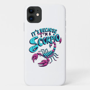 Capa Para iPhone 11 Vibrações Astrológicas de Escorpião Vintage Signo