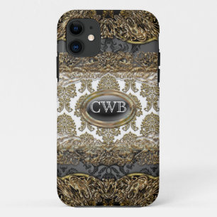 Capa Para iPhone 11 Victorian do damasco de Debusschère
