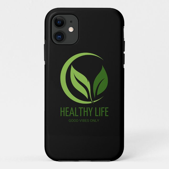 Capa Para iPhone 11 Vida Saudável Só Boas Vibrações (Verso)