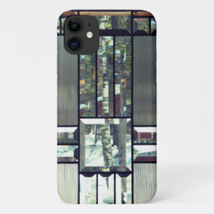 Capa Para iPhone 11 Vidro metálico de aspecto prateado cinza preto