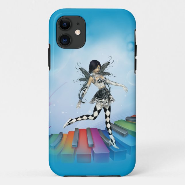 Capa Para iPhone 11 Vignette Musical Keyboard Faerie (Verso)