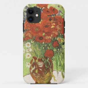 Capa Para iPhone 11 Vincent van Gogh, Natureza-morta - Papoulas vermel