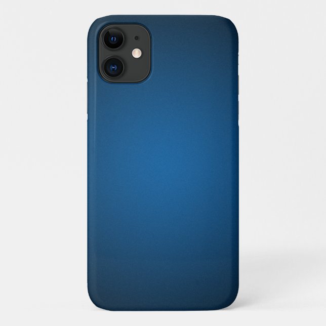 Capa Para iPhone 11 Vinheta Cinzenta Azul-Preta legal (Verso)