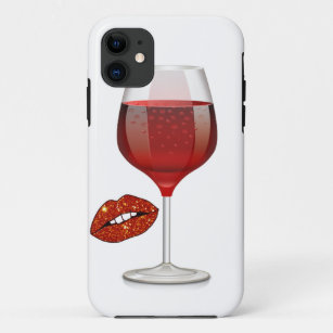 Capa Para iPhone 11 vinho e batom