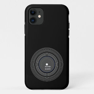 Capa Para iPhone 11 Vinilo preto personalizado Lp