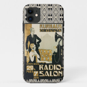Capa Para iPhone 11 Vintage 1920 Netherlands Radio Salon