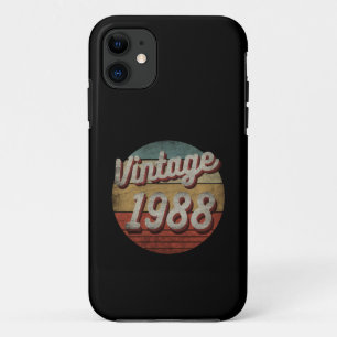CAPA PARA iPhone 11 VINTAGE 1988 HOMENS MULHERES PRESENTE DE ANIVERSÁR