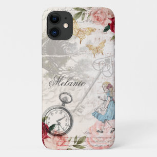 Capa Para iPhone 11 Vintage Alice No Caso De Decoupage Da Collage Wond