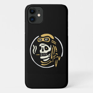 Capa Para iPhone 11 Vintage Biker Ghost Pilot Halloween Engraçado Gift