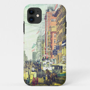 Capa Para iPhone 11 Vintage Broadway, NYC (1880)