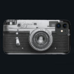 Capa Para iPhone 11 Vintage Camera Retro Style Cell Phone<br><div class="desc">Esta capa de telefone de célula de câmera vintage dará ao seu telefone um estilo de retrô preto e prateado!    Presente legal e divertido!</div>