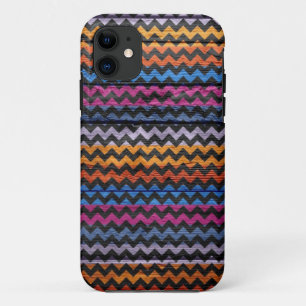 Capa Para iPhone 11 Vintage Chevron Wood Abstrato nº 2