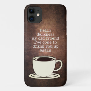 Capa Para iPhone 11 Vintage Coffee Lover Engraçado Cotação Case-Mat