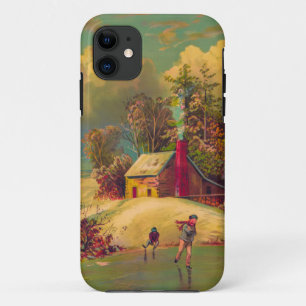 Capa Para iPhone 11 Vintage de Inverno da Vida Americana