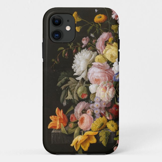 Capa Para iPhone 11 Vintage elegante floral (Verso)