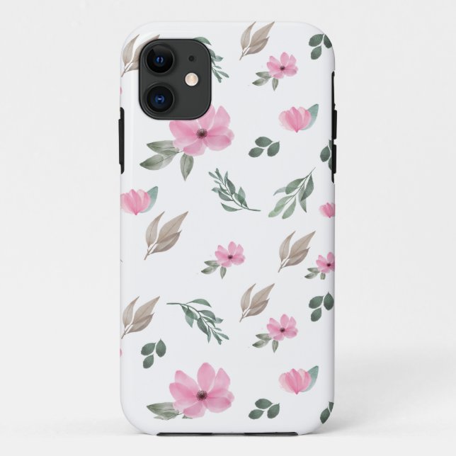 Capa Para iPhone 11 Vintage Flor Botânico (Verso)