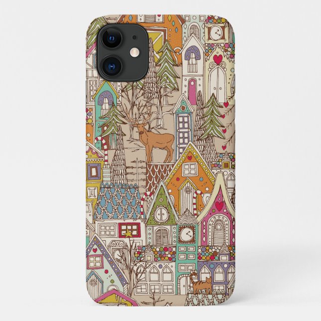 Capa Para iPhone 11 vintage gingerbird (Verso)