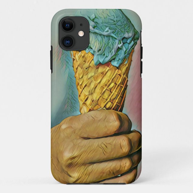Capa Para iPhone 11 Vintage ice cream cone (Verso)