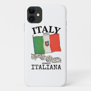 Capa Para iPhone 11 Vintage Itália — Bandeira do País