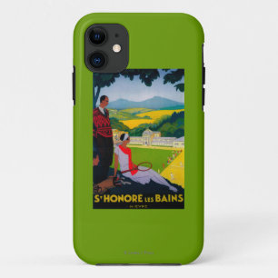 Capa Para iPhone 11 Vintage PosterEurope de Honore Les Bains
