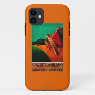 Capa Para iPhone 11 Vintage PosterEurope de Milão dos Di de Circuito
