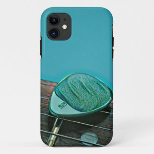 Capa Para iPhone 11 Vintage retro guitarra trabalho de arte para guita