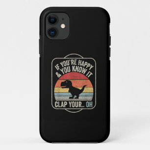 Capa Para iPhone 11 Vintage Retro Se Você Está Feliz e Sabe Disso T-Re