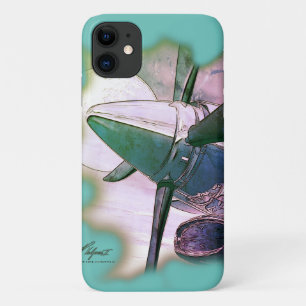 Capa Para iPhone 11 Vintage Retro style Turbo Aircraft