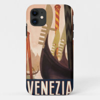 Vintage Veneice Itália Gondola Viagem